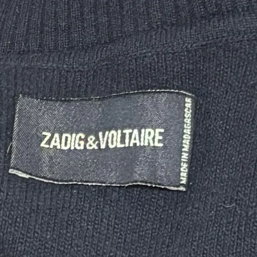 Zadig Voltaire Men’s Size M L XL Navy Blue Merino Wool Quarter Zip Sweater